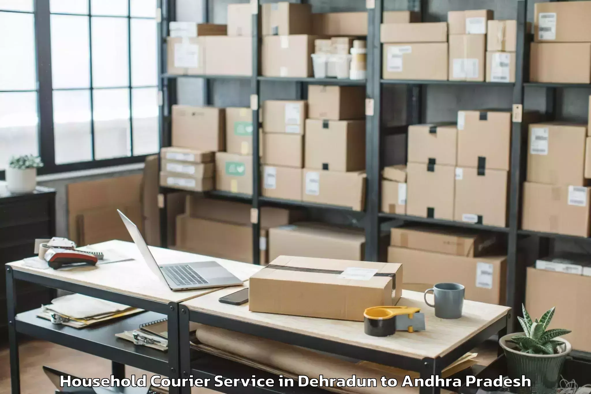 Get Dehradun to Bandi Atmakuru Household Courier